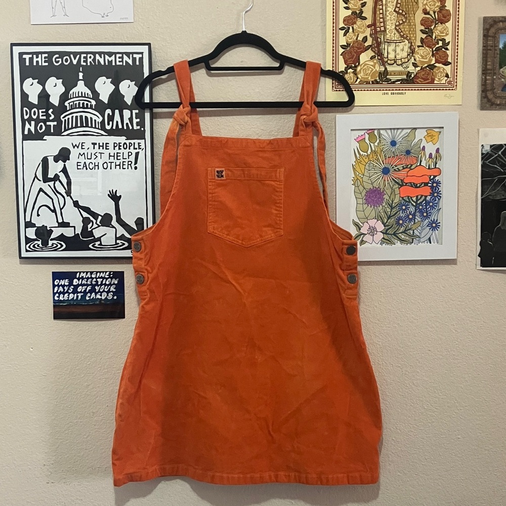 Lucy & Yak Vibrant Orange Corduroy Dress